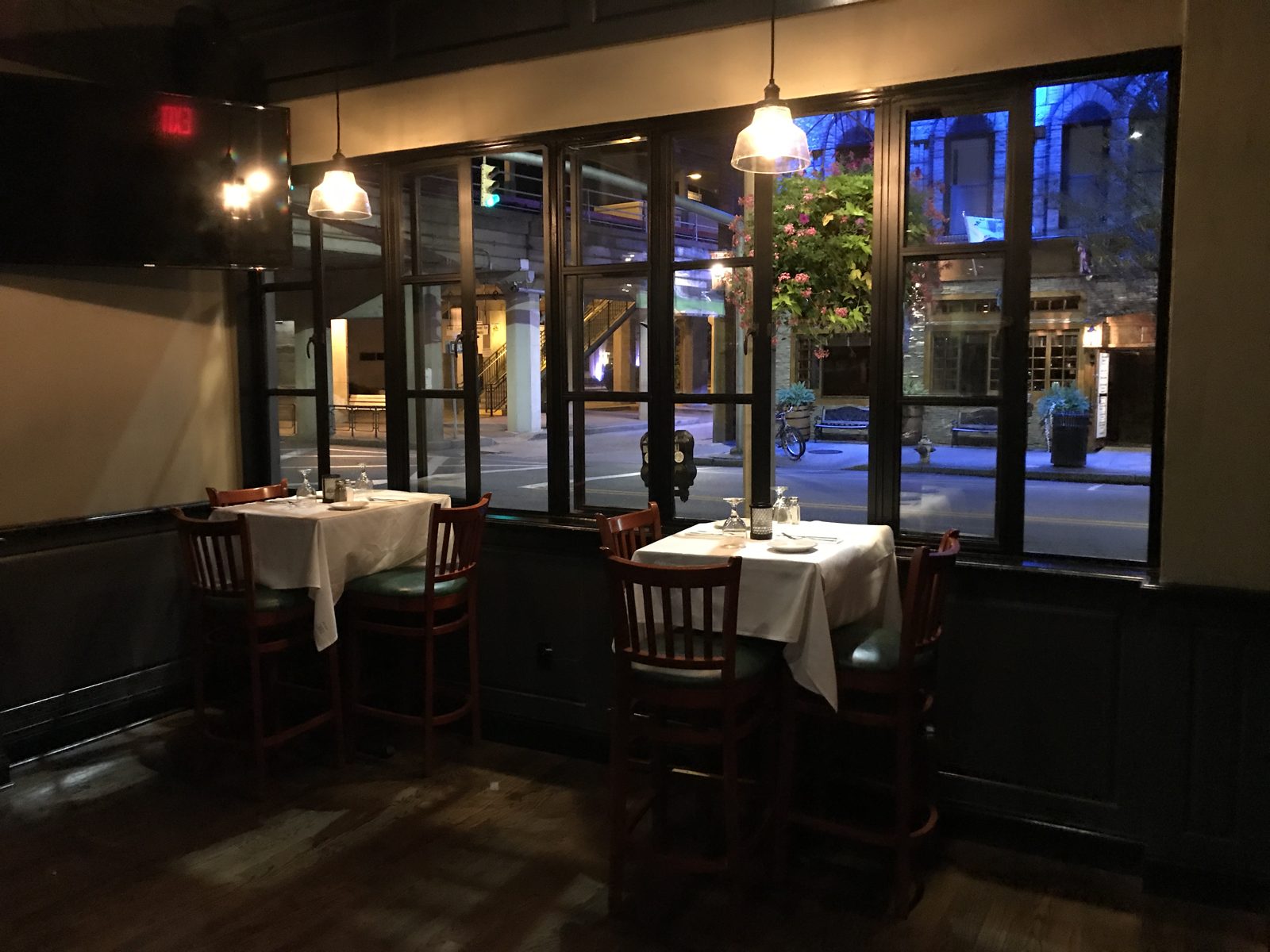 Front window tables